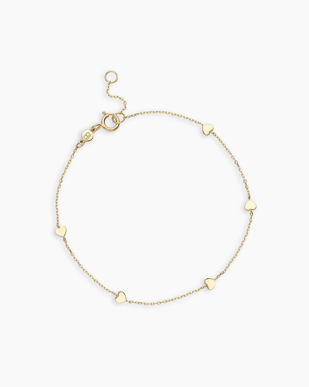 14k Gold Heart Bracelet