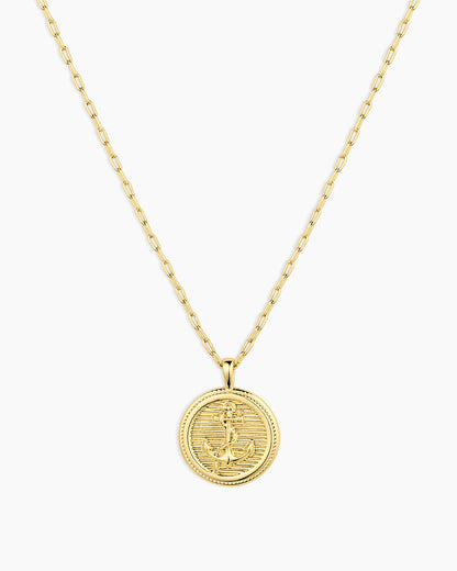 Anchor Coin Necklace