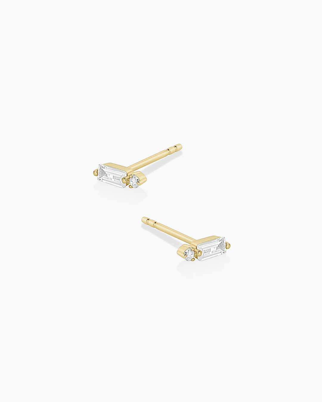 Diamond and White Sapphire Amara Studs