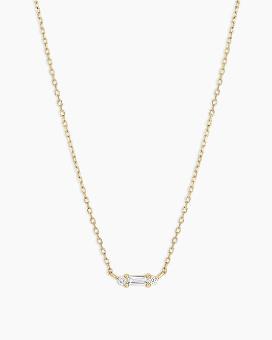 Diamond and White Sapphire Amara Necklace