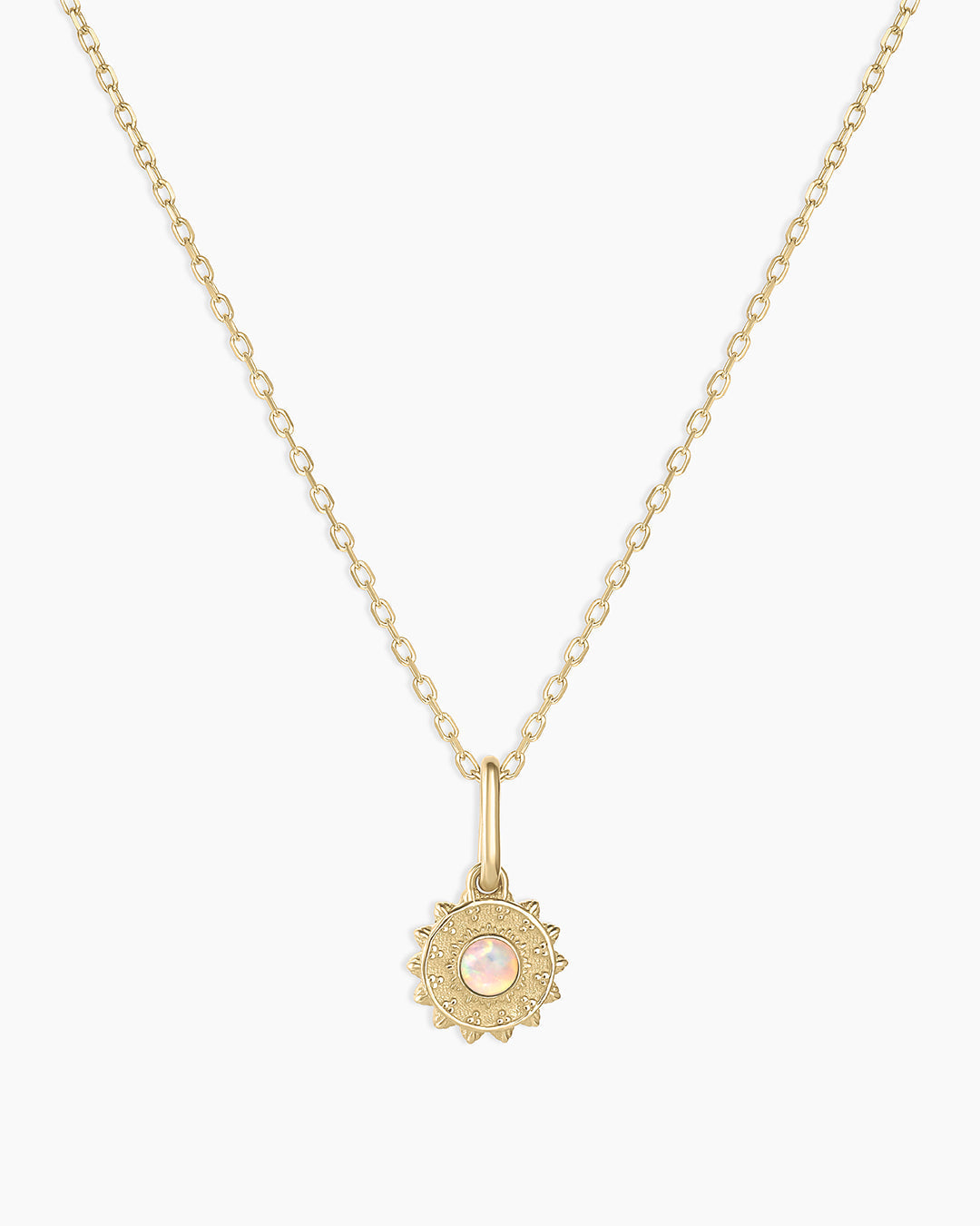 Sun Birthstone Charm Necklace