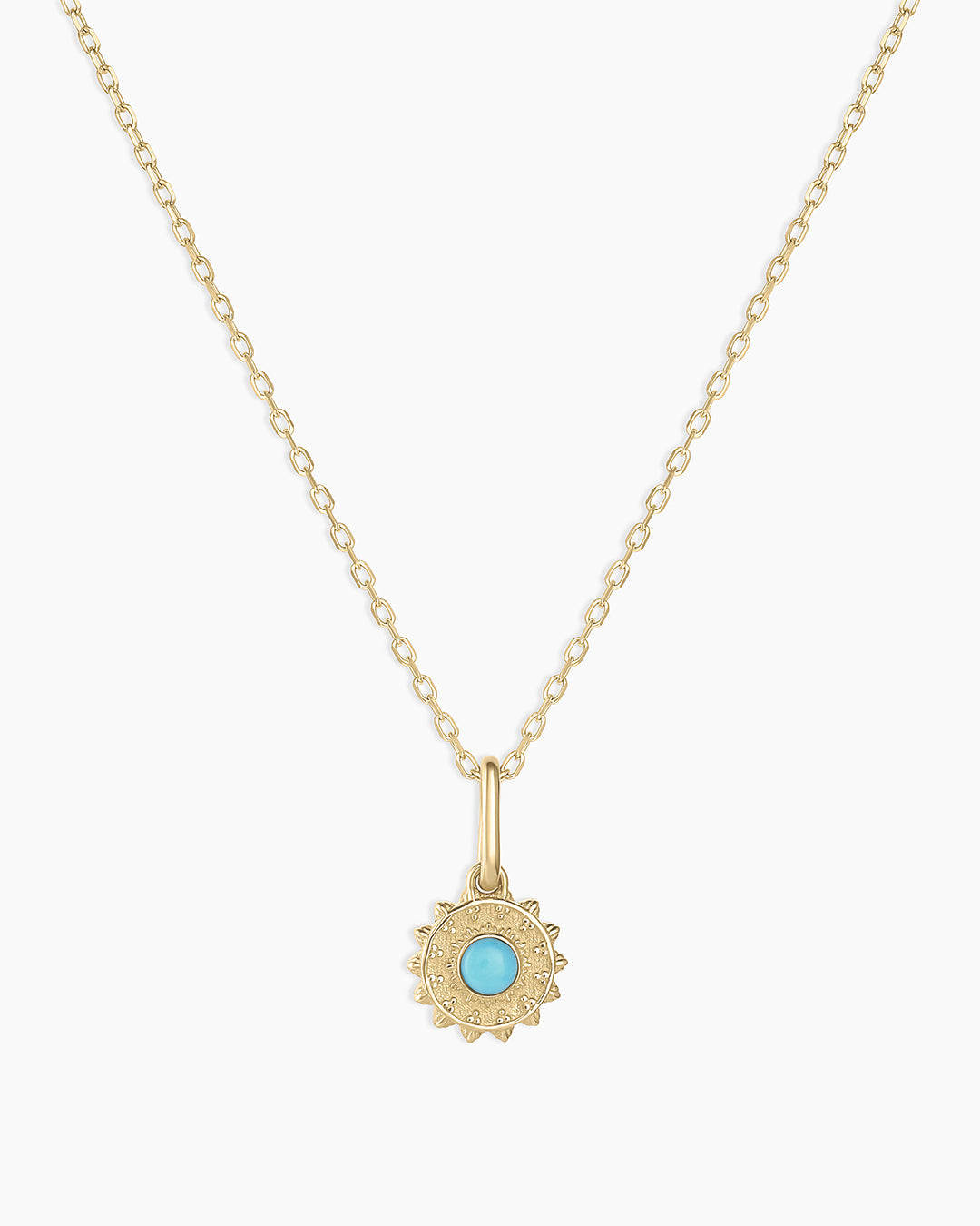 Sun Birthstone Charm Necklace