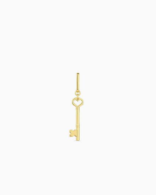 Heart Key Statement Charm