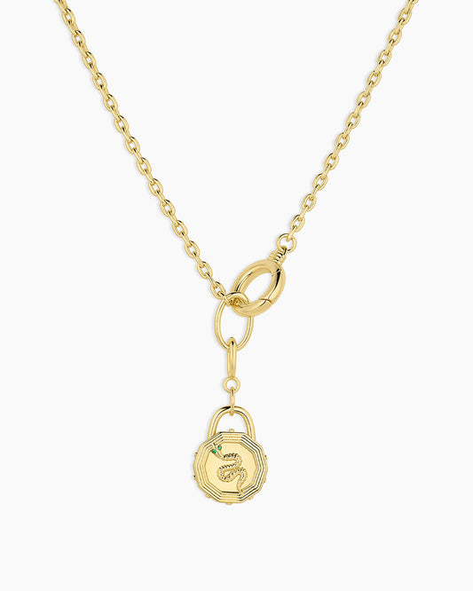 Avery Mini Snake Coin Necklace