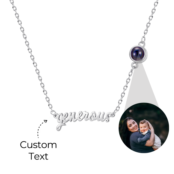 Personalized Photo Necklace With Custom Name