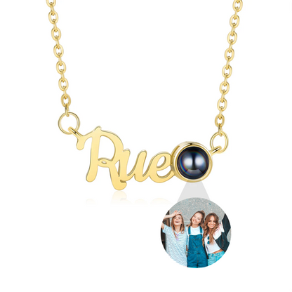 Personalized Name Necklace with Photo Inside