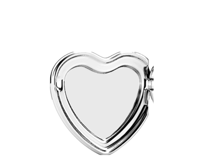 Sterling Silver Heart Locket Necklace with Picture Inside