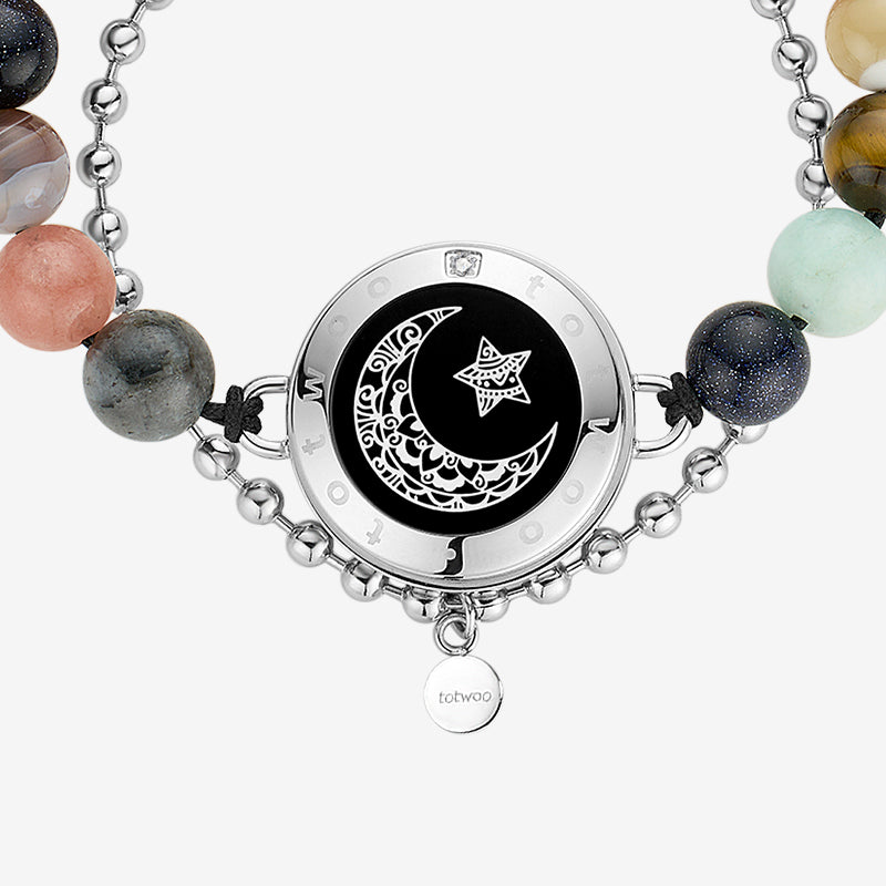 Sun&Moon Touch Bracelets with Solar System Guardian Beads