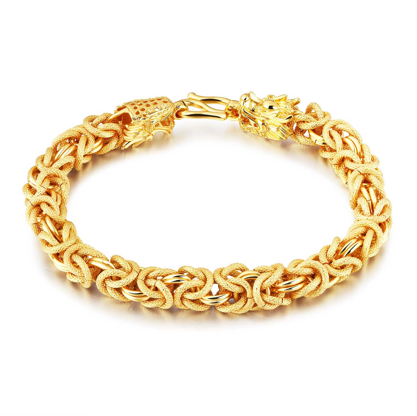 Double-Headed Golden Dragon Bracelet - Success & Fortune