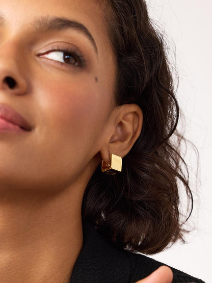 Gold Hoop Earrings - Aubrey