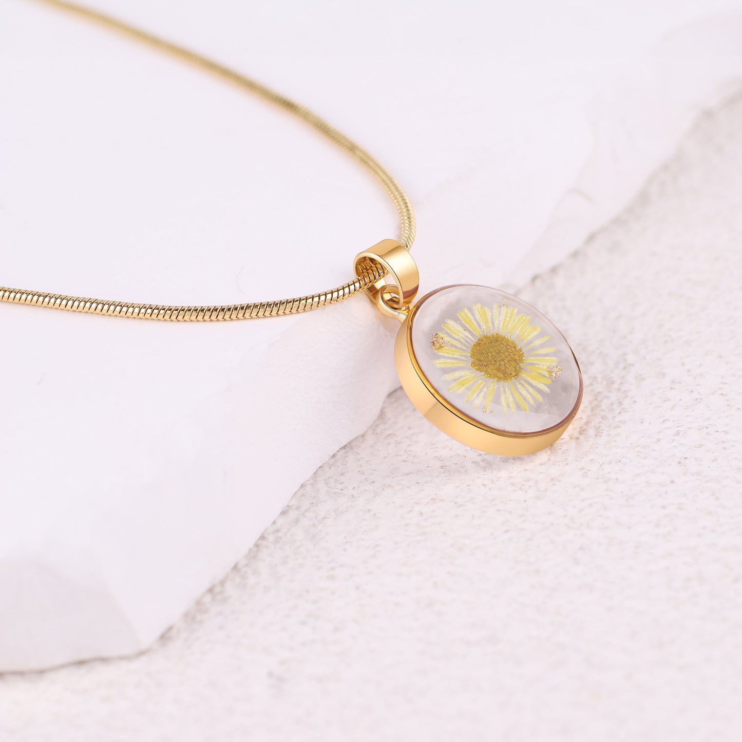 Pressed Birth Flower Necklace