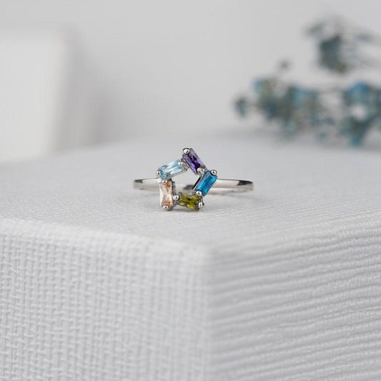 3-6 BAGUETTE BIRTHSTONES RING