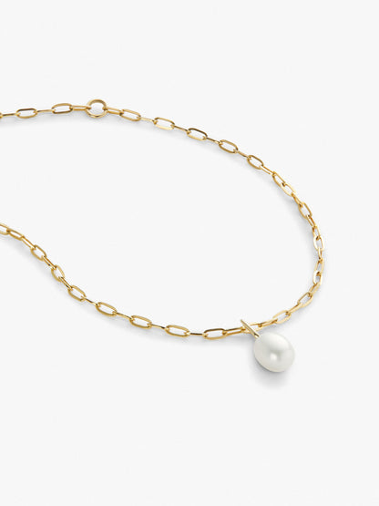 Gold Pendant - Gold Pearl Charm