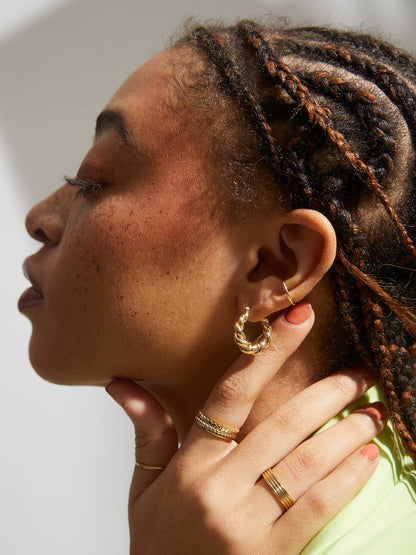 Twisted Hoop Earrings - Paris