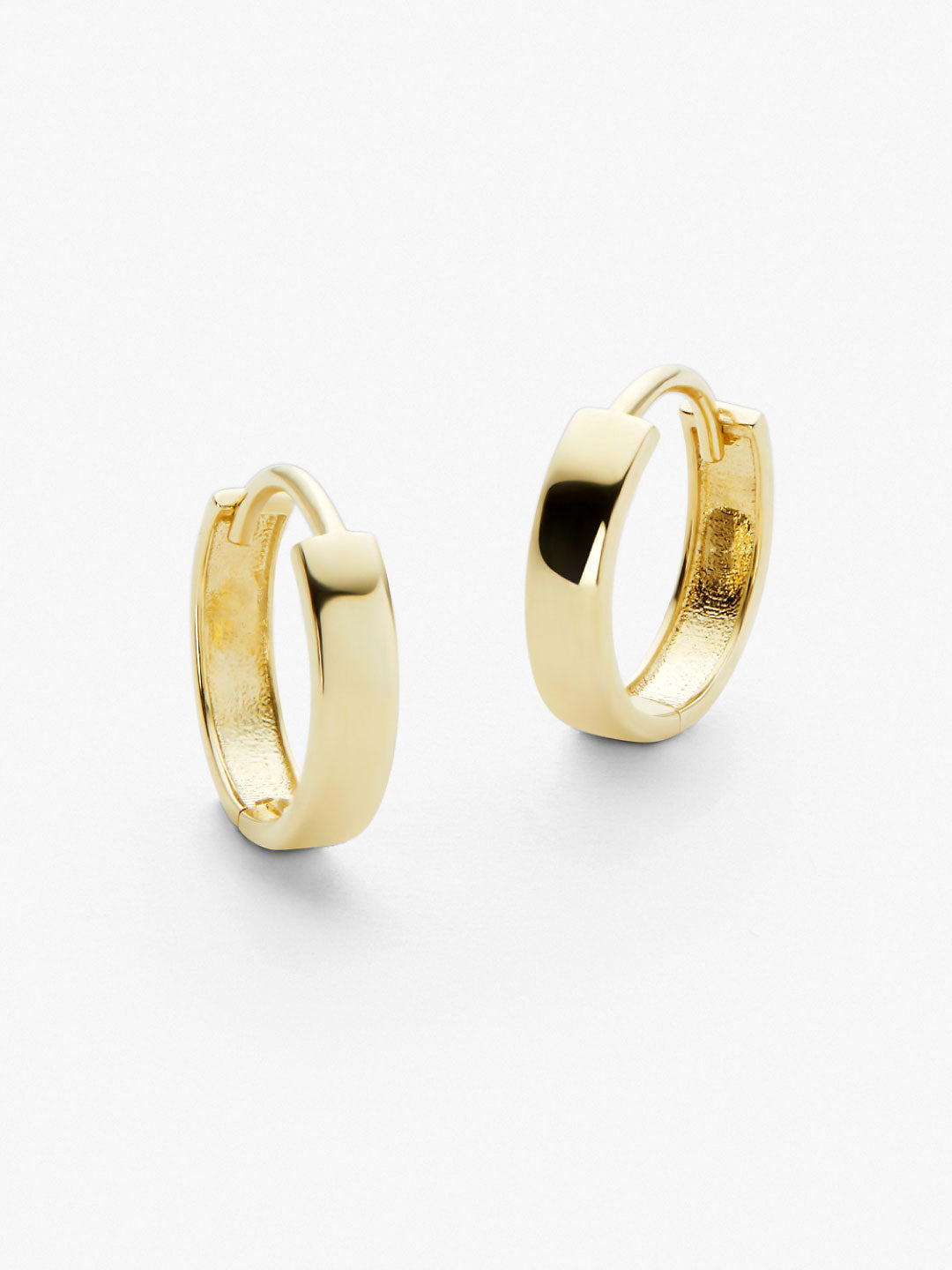 Gold Huggie Hoop Earrings - Gold Bold Hoops