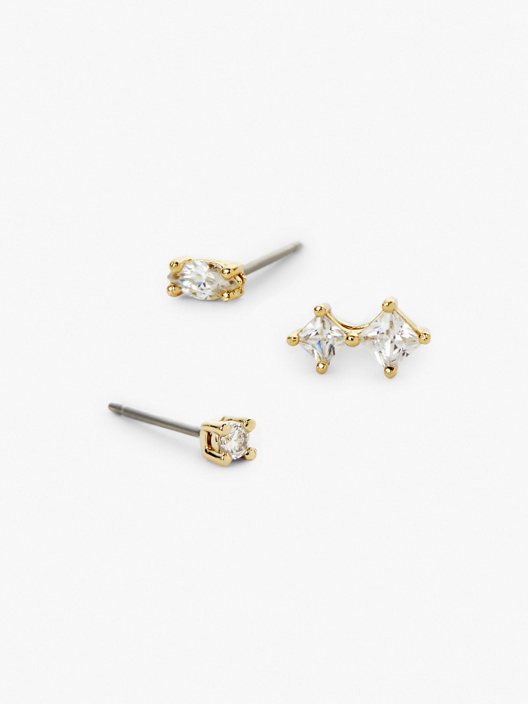 Stud Earrings Set - Val White