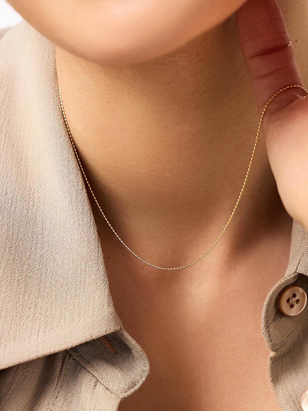 Dainty Gold Necklace - Gold Ball Chain Necklace