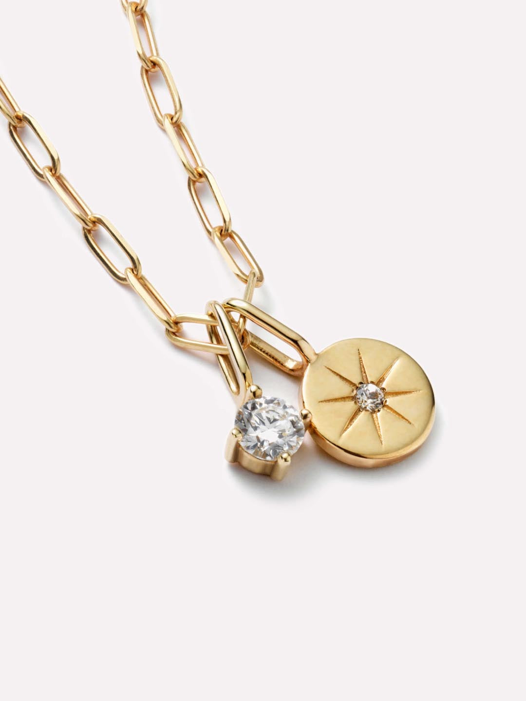 Gold Diamond Necklace - Gold Diamond Star Necklace