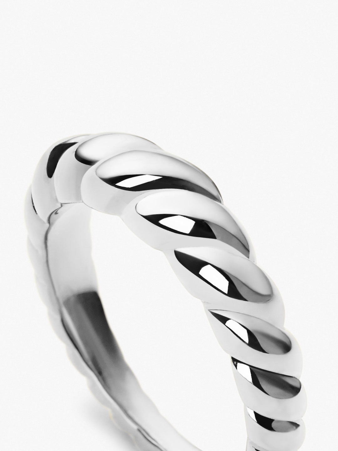 Twist Ring - Rope Slim Silver