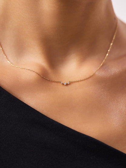 Diamond Necklace - Triple Diamond Necklace