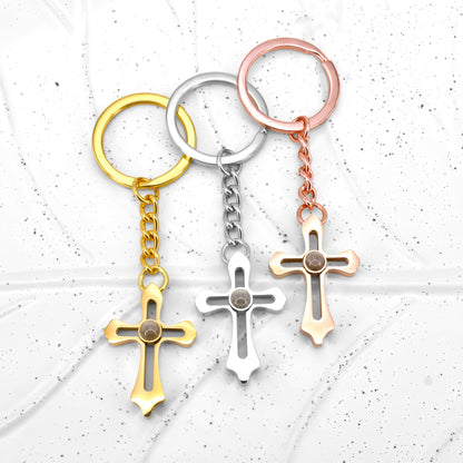 Vintage Cross Projection Keychain