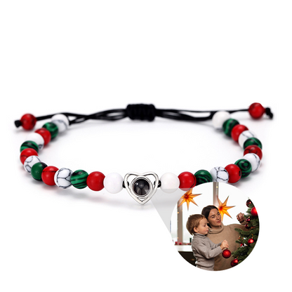 Personalized Heart Pendant Colorful Beads Bracelet Special Christmas Gift