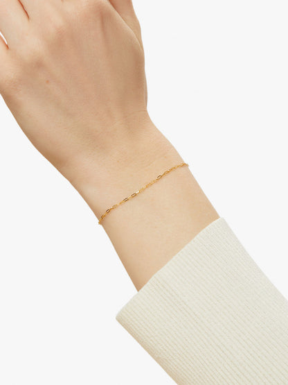 Gold Chain Bracelet - Gold Paperclip Bracelet