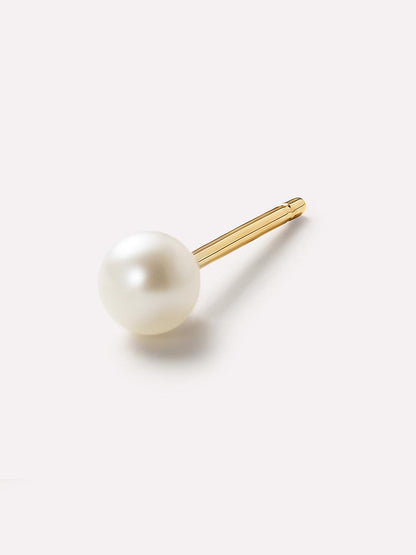 Pearl Stud Earrings - Gold Pearl Stud Single