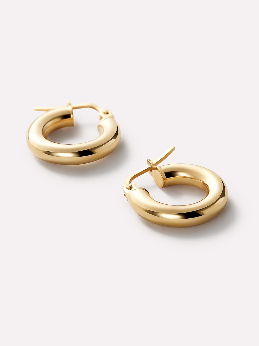 Chunky Gold Hoop Earrings - Gold Classic Hoops Mini