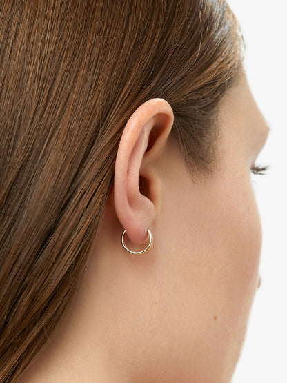 Gold Huggie Hoop Earrings - Gold Bold Hoops