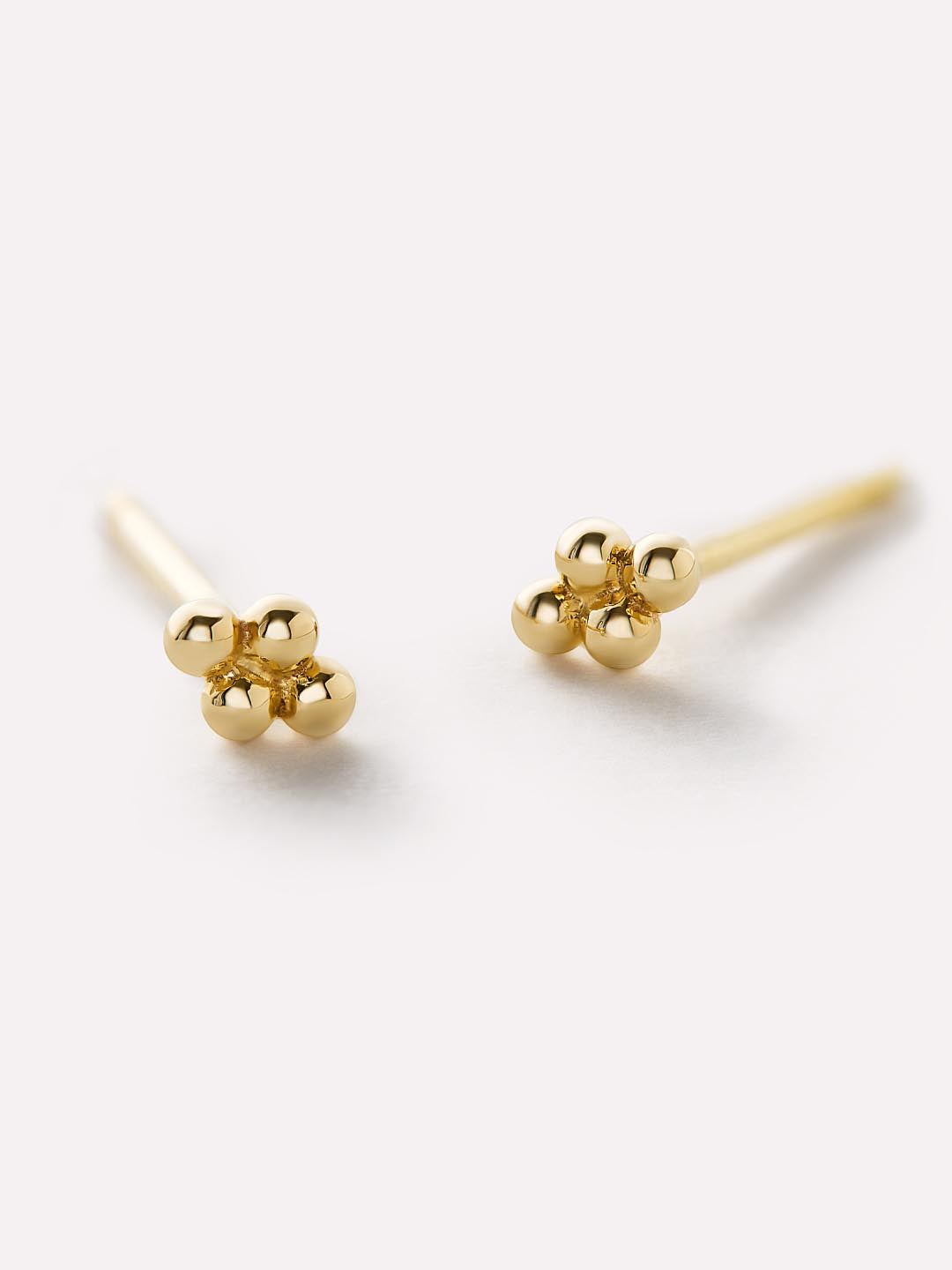 Gold Stud Earrings - Gold Bead Studs