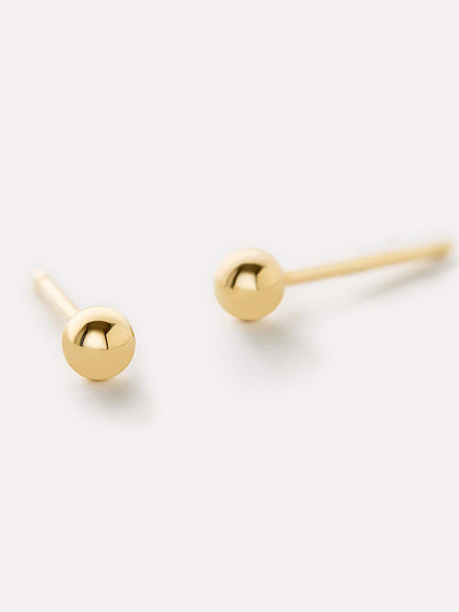 Gold Stud Earrings - Gold Mini Ball Studs