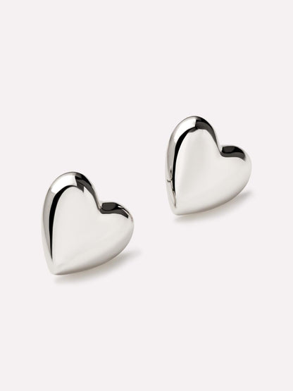 Heart Earrings - Vivian Silver