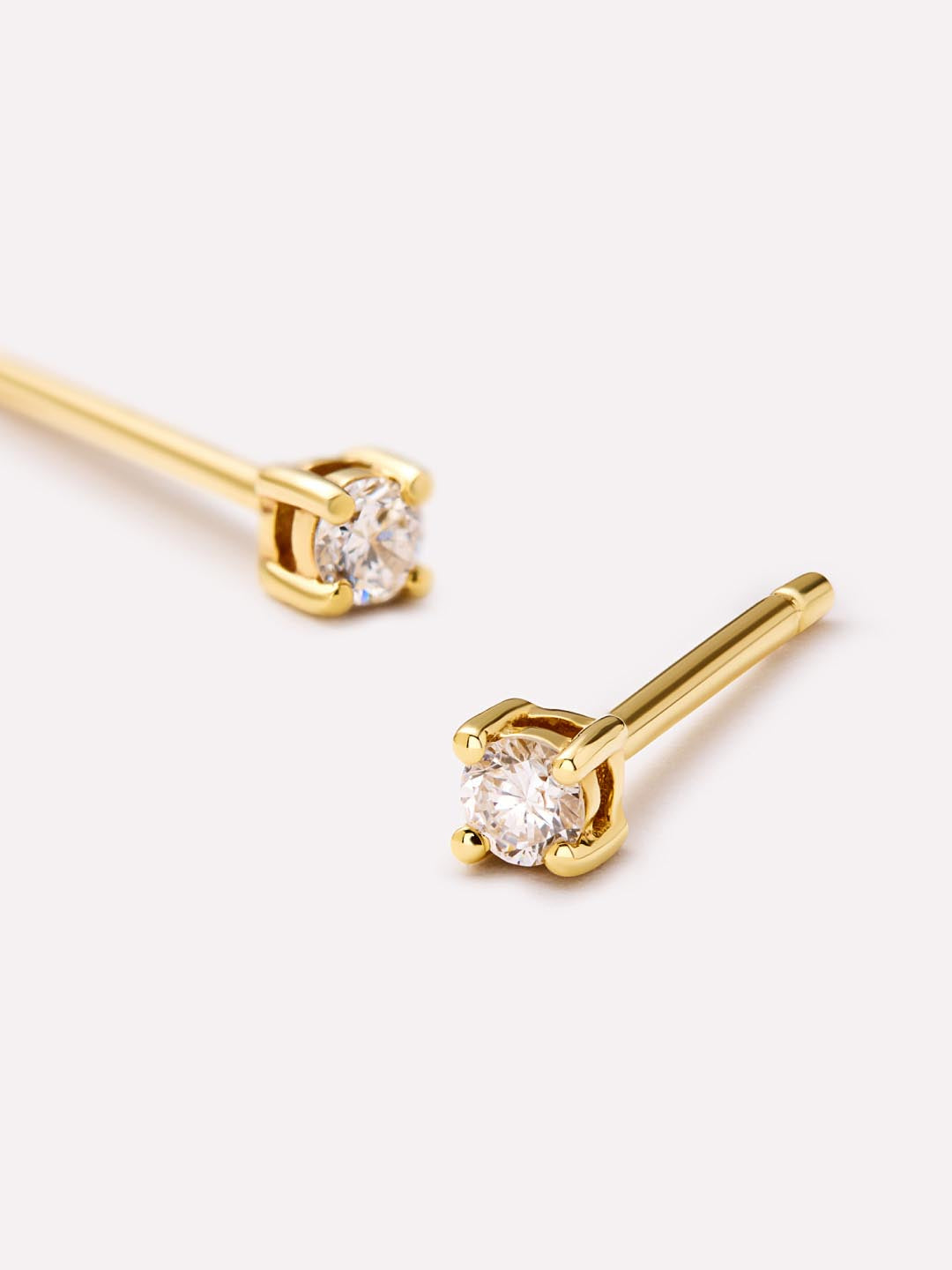 Lab Grown Diamond Earrings - Gold Mini Diamond Studs