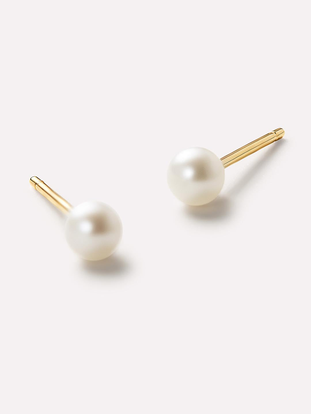 Pearl Stud Earrings - Gold Pearl Studs