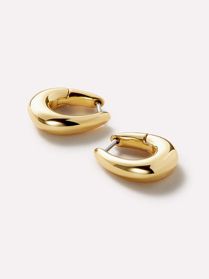 Gold Huggie Earrings - Amaya