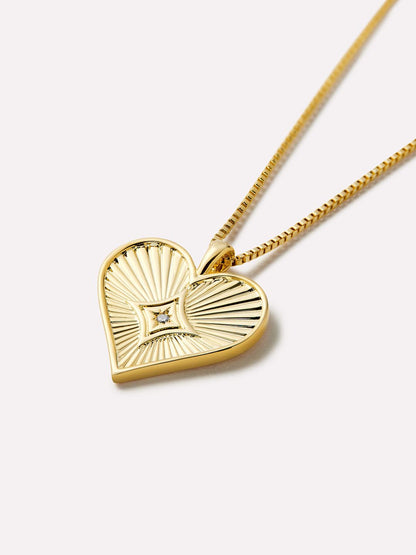 Gold Heart Necklace - Kalel