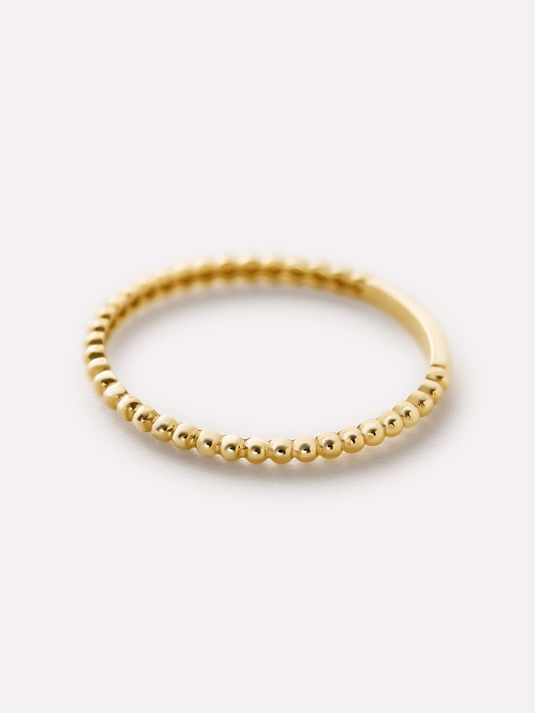 Gold Band Ring - Gold Bead Ring