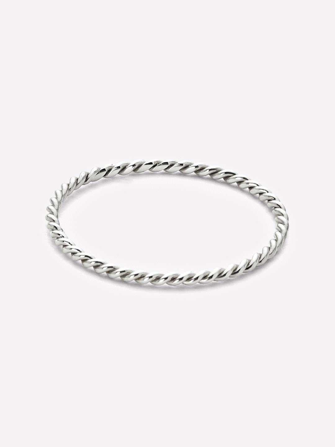 White Gold Ring - White Gold Twist Ring