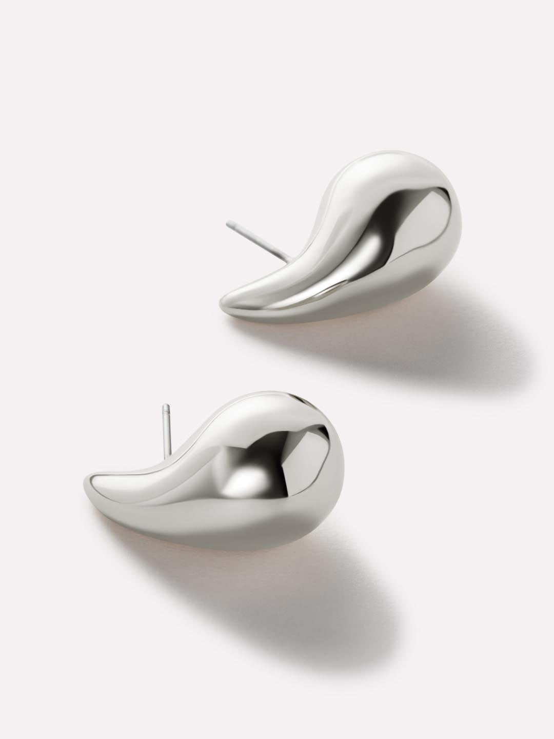 Statement Earrings - Kiara Silver