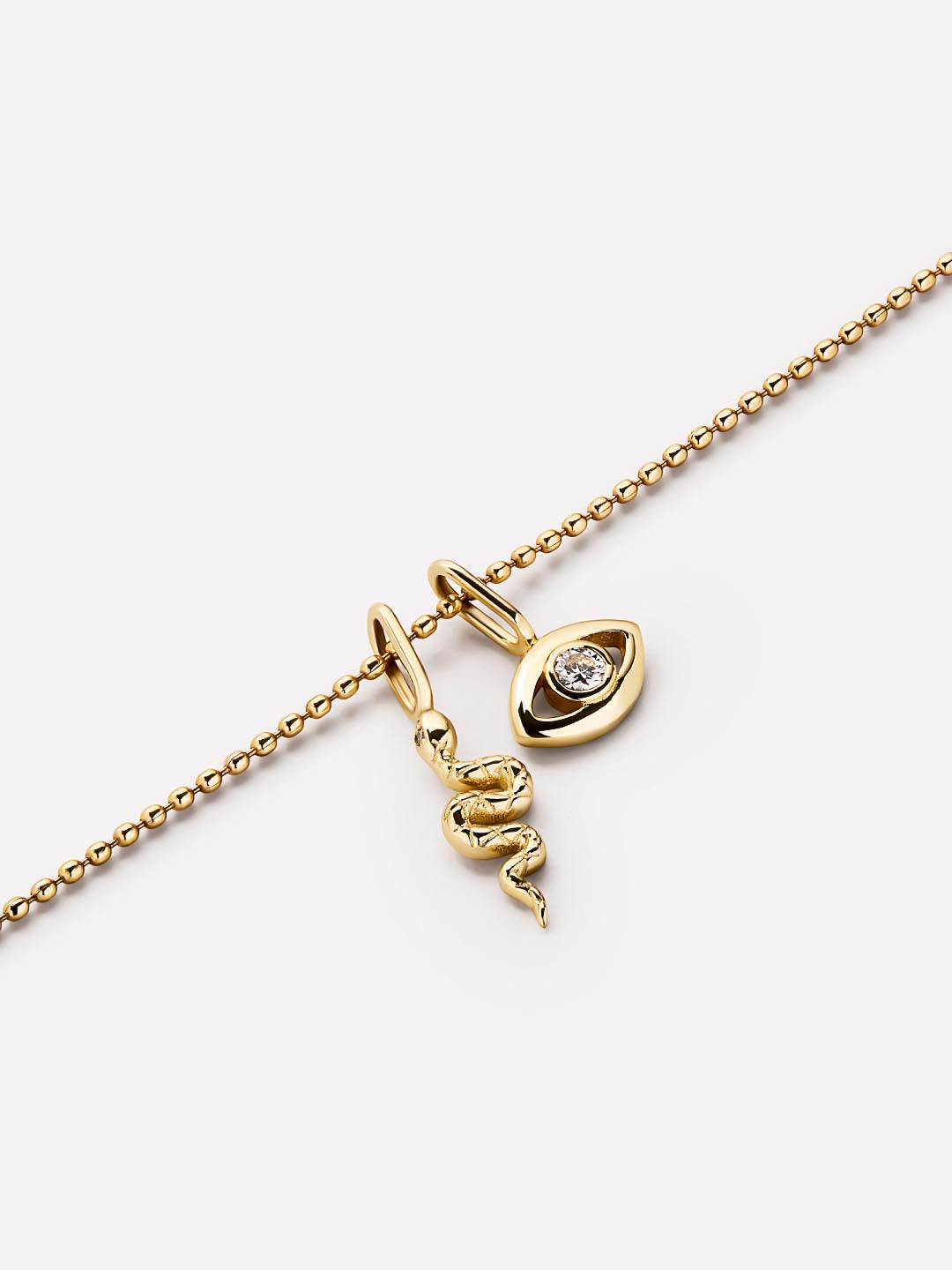 Gold Pendant - Gold Mini Snake Charm