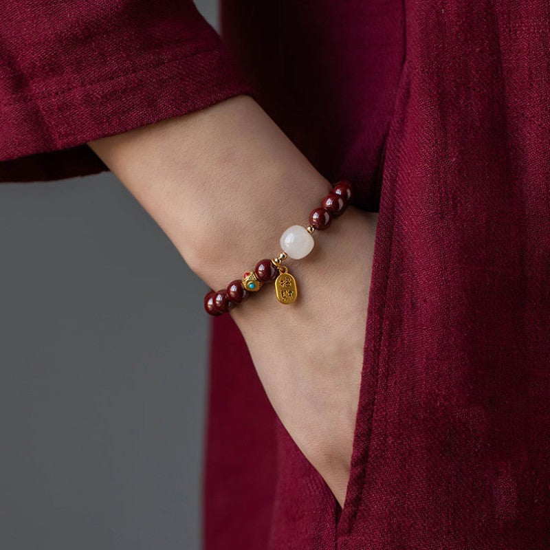 Red Cinnabar Good Fortune Bracelet