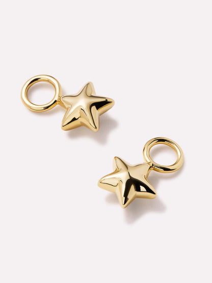 Earring Charms - Puffy Star Charms