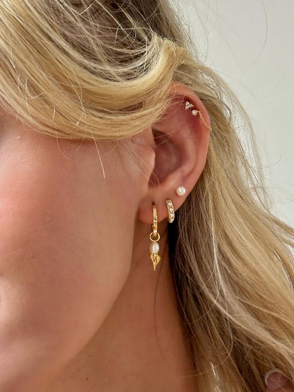 Gold Drop Earrings - Ocean Earrings