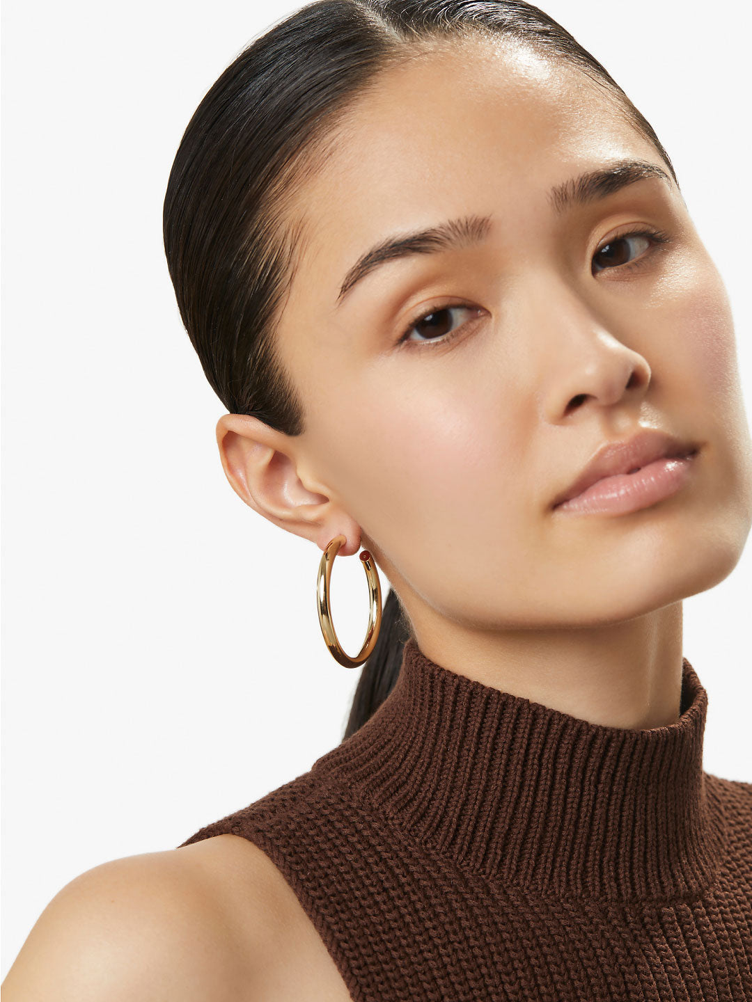 Hoop Earrings - Tia Medium Gold