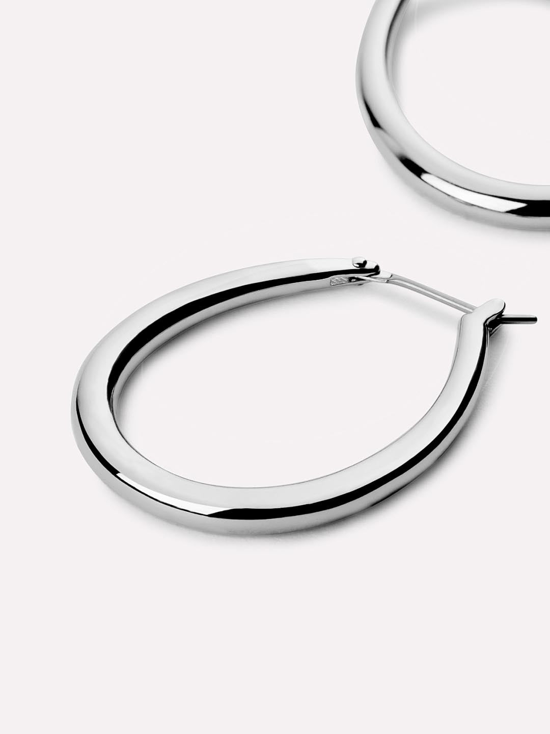 Silver Hoop Earrings - Cuidado Silver