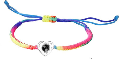 Rainbow Heart Projection Bracelet