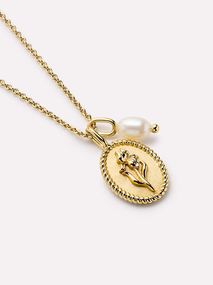 Gold Pendant Necklace - Katie Necklace