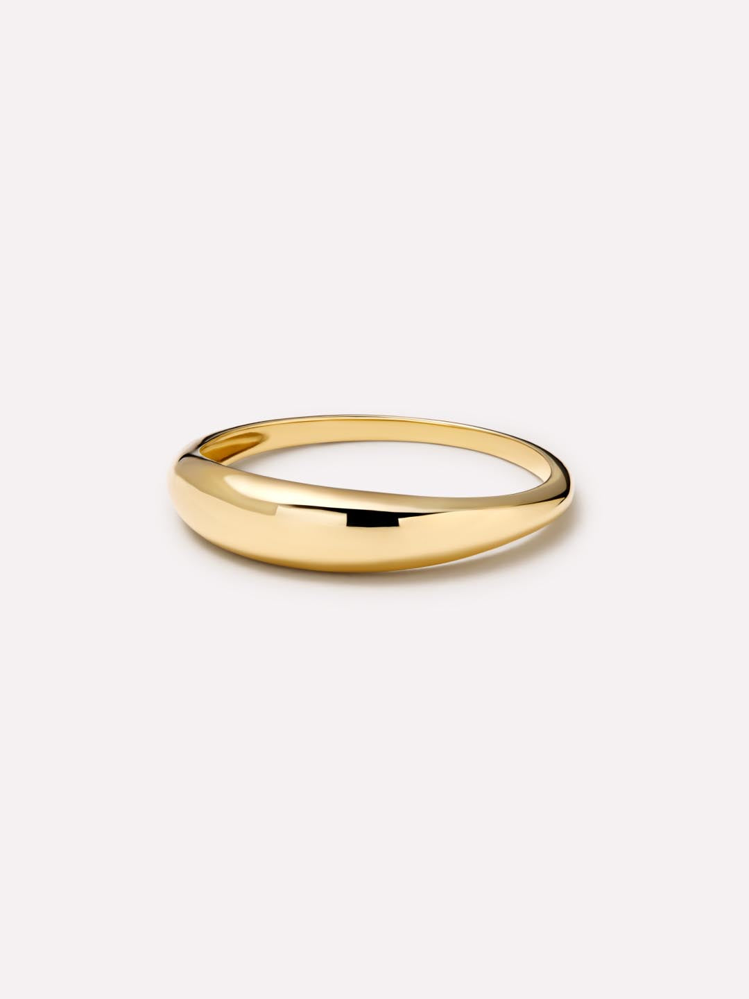 Gold Band Ring - Gold Slim Dome Ring