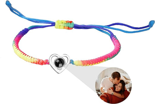 Rainbow Heart Projection Bracelet